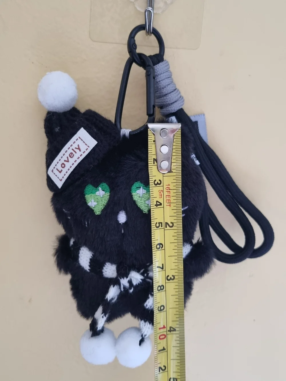 Black Cats Kids Bag Clip-On Keychain Soft Plush Stuffed Animal Plushies Toy
